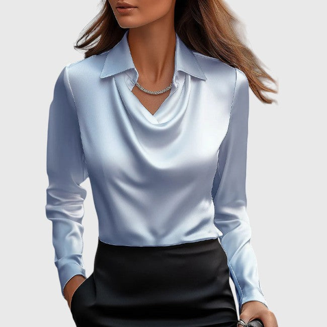 Sara | Satin Elegance Blouse