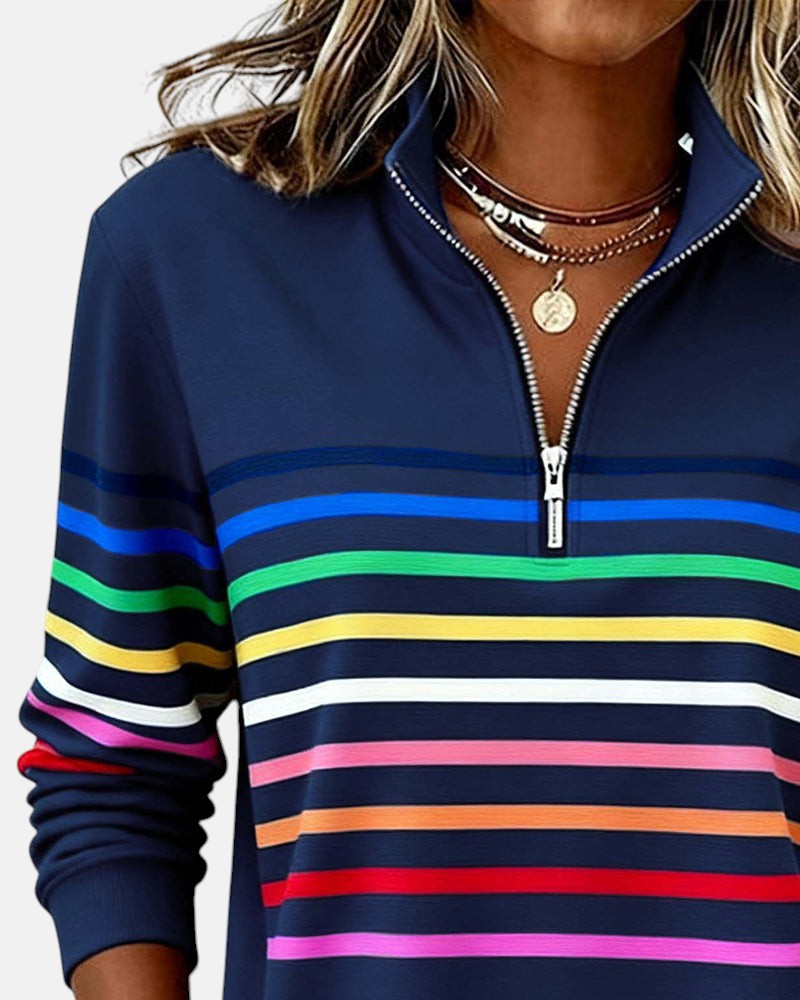 Vienna | Cozy Rainbow Zip Top