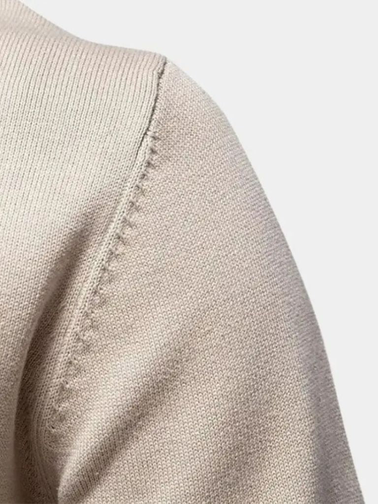 Wynn | Half Zip Knitwear Solid Color Cardigan Sweater