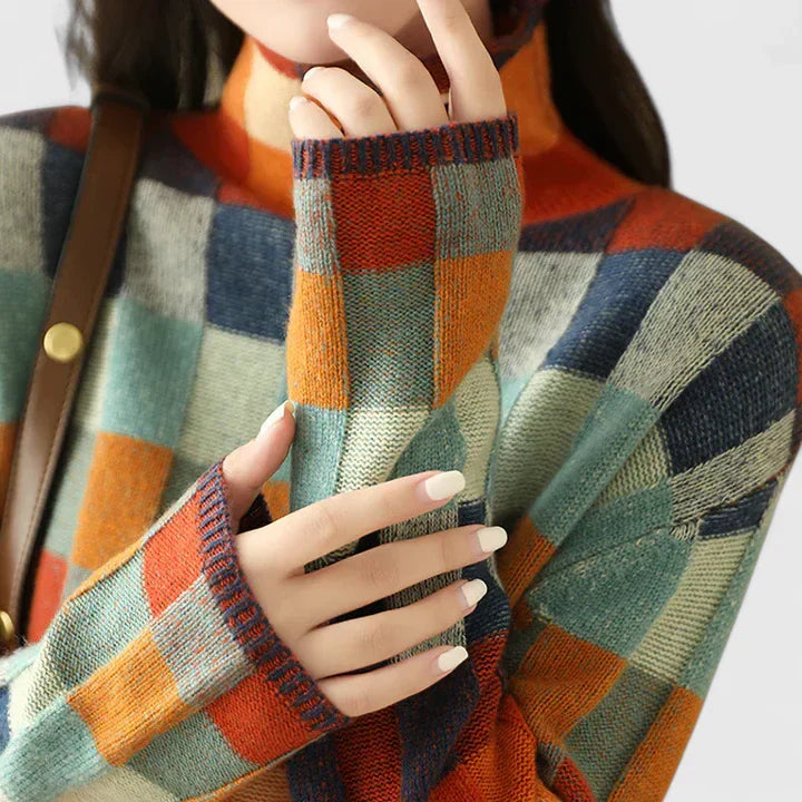Florentiaa | Colorful Check Sweater