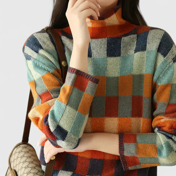 Florentiaa | Colorful Check Sweater