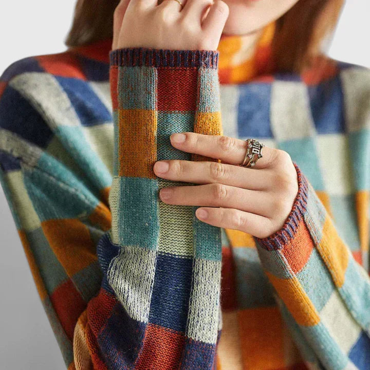 Florentiaa | Colorful Check Sweater