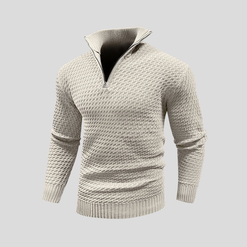 Adrian | High Zip Knit Sweater