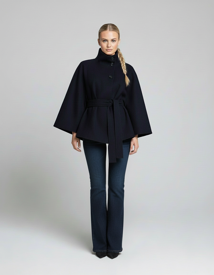 Matteo | Timeless Fluid Silhouette Cape Coat