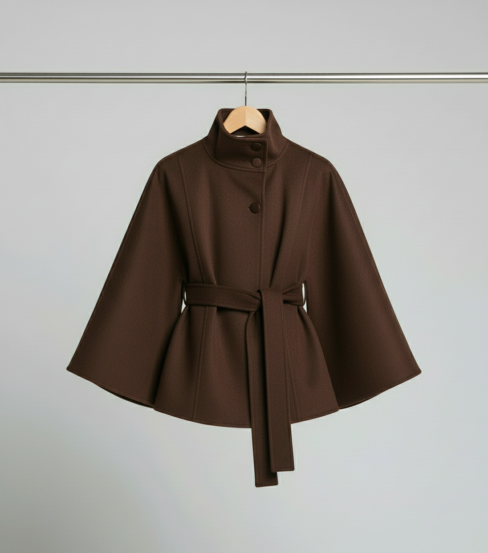 Matteo | Timeless Fluid Silhouette Cape Coat