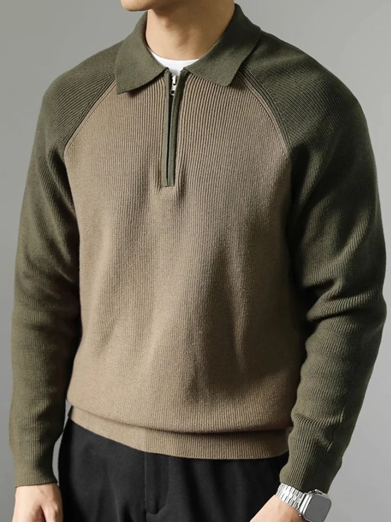 Malik | Raglan Quarter Zip Sweater