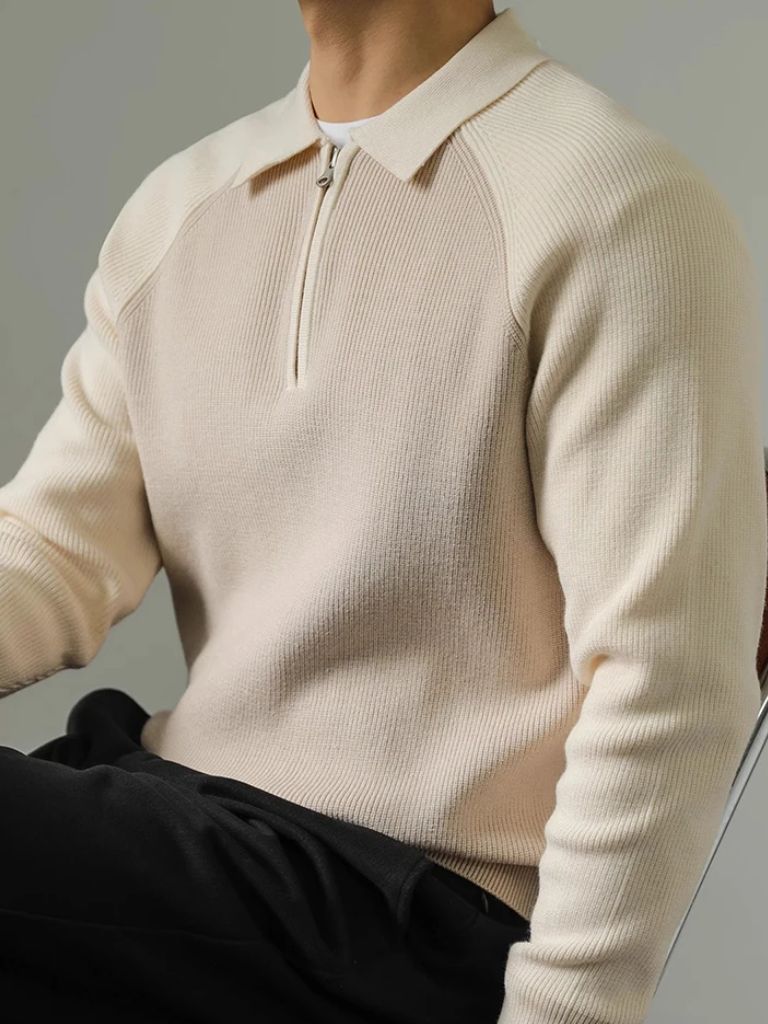 Malik | Raglan Quarter Zip Sweater