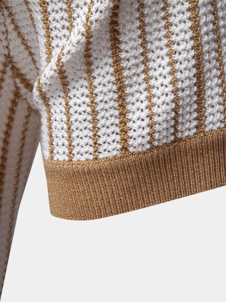 Refined Stripe Knit Polo