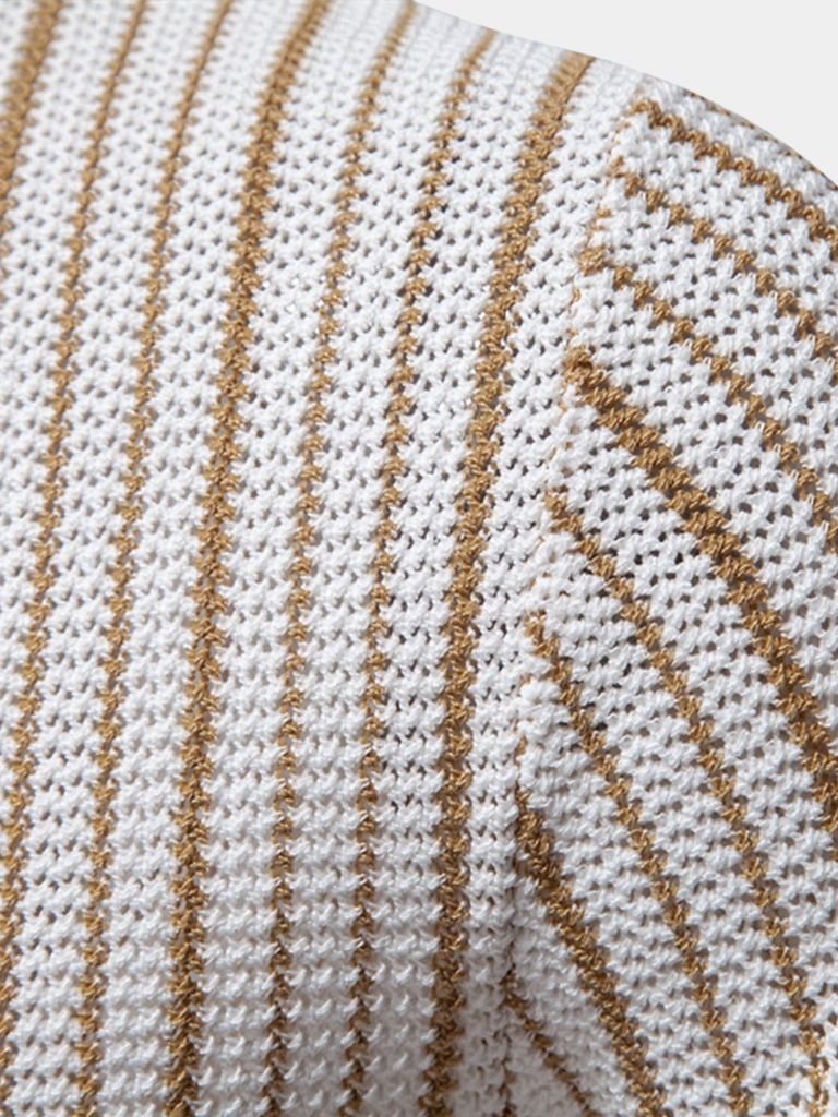 Refined Stripe Knit Polo