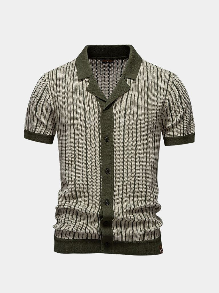 Refined Stripe Knit Polo