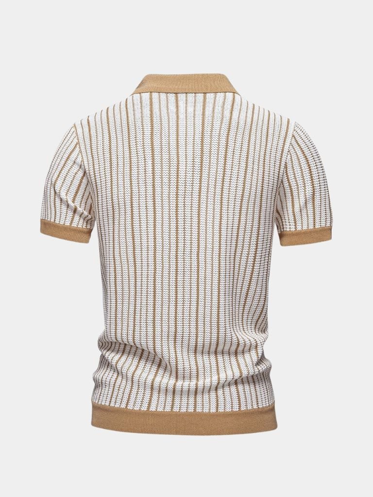 Refined Stripe Knit Polo
