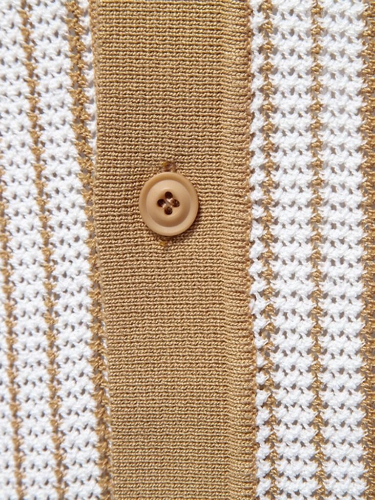 Refined Stripe Knit Polo