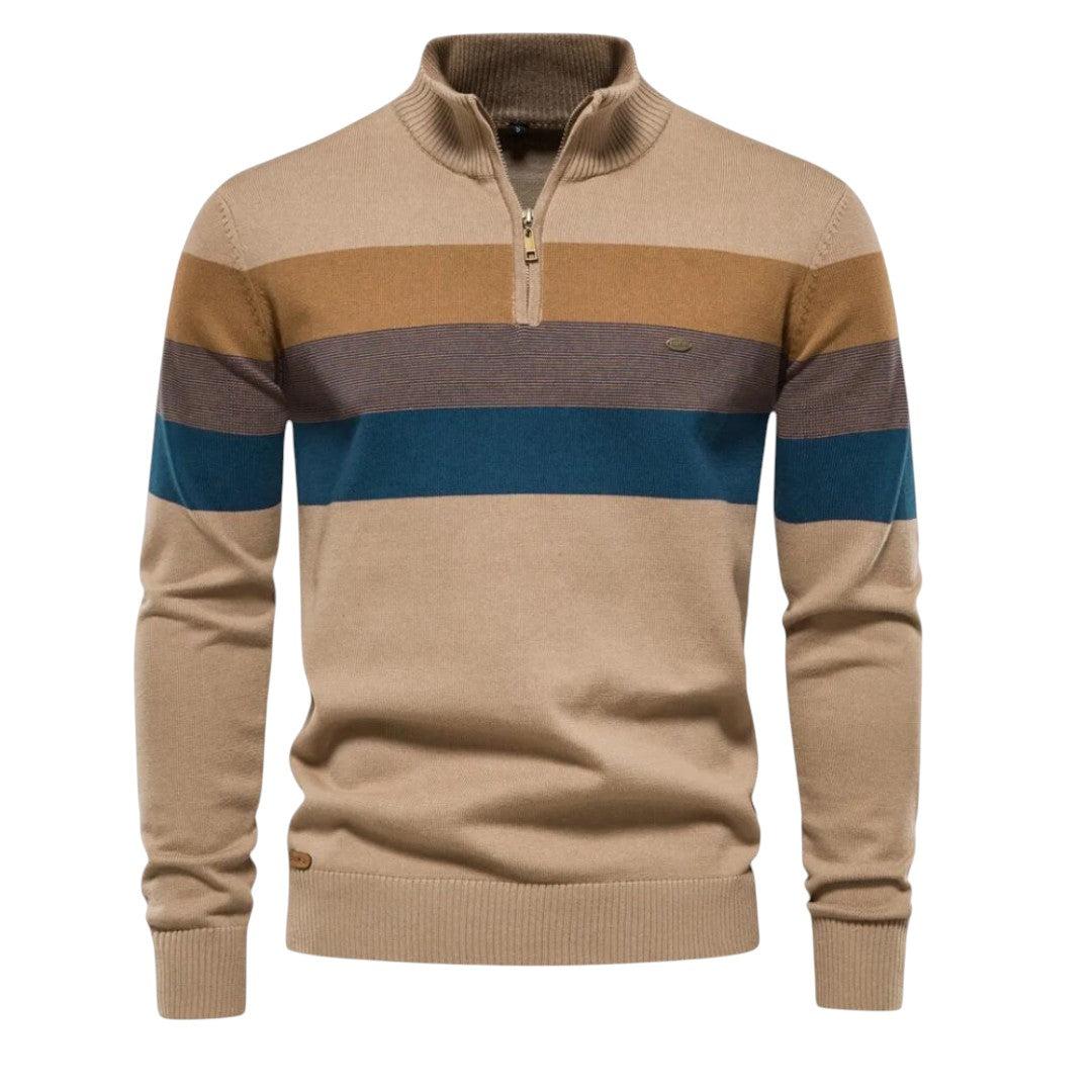 Henri | Modern Zip-Up Collar Sweater