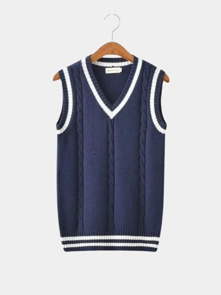Leif | V Neck Elegant Knit Vest