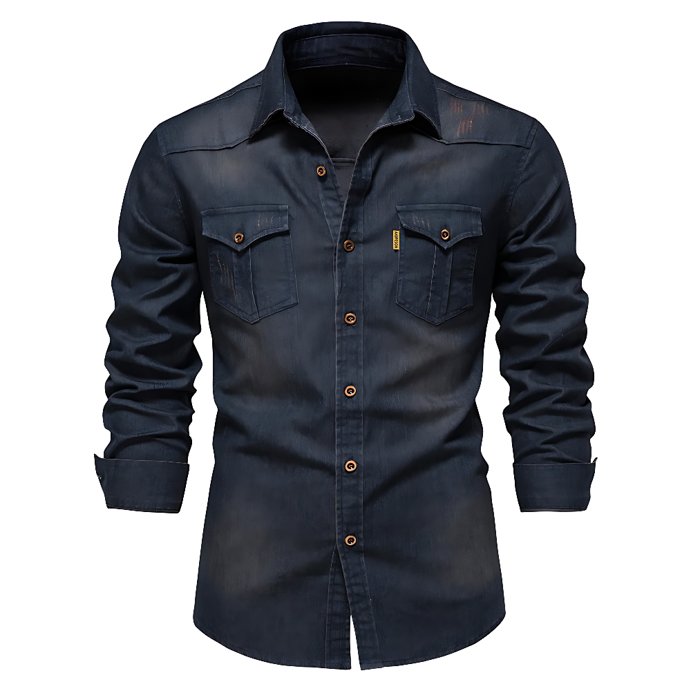 Nathaniel | Smart Cotton Denim Shirt