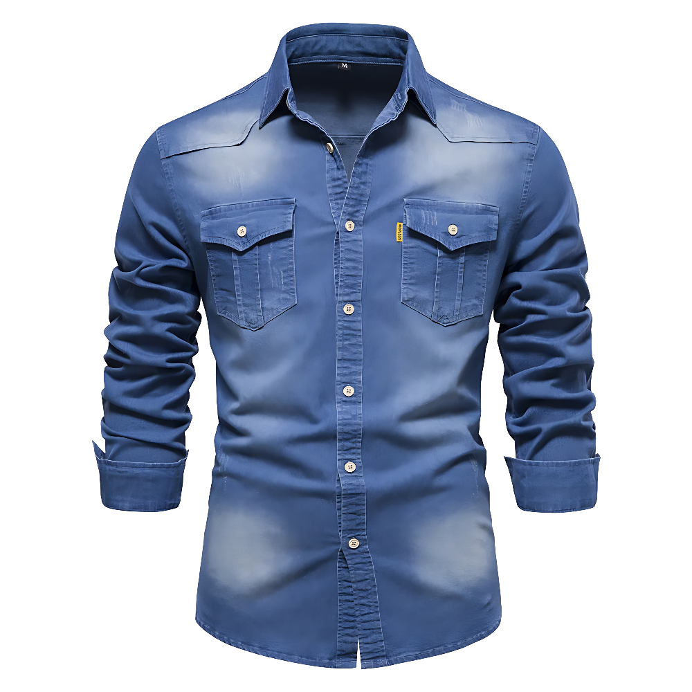 Nathaniel | Smart Cotton Denim Shirt