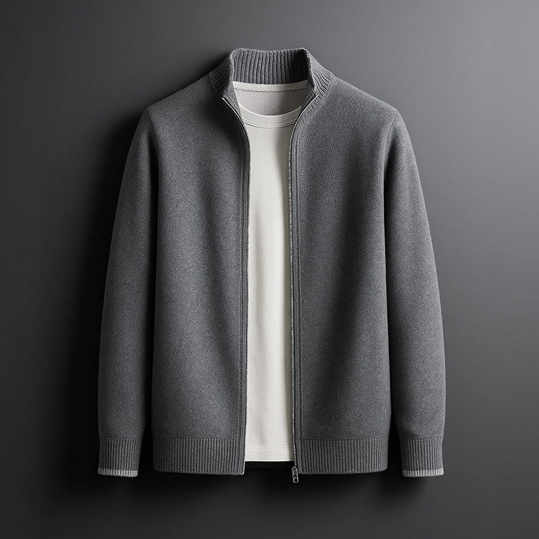 Modern Minimal Zip Cardigan