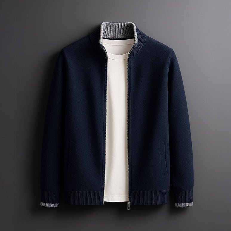 Modern Minimal Zip Cardigan