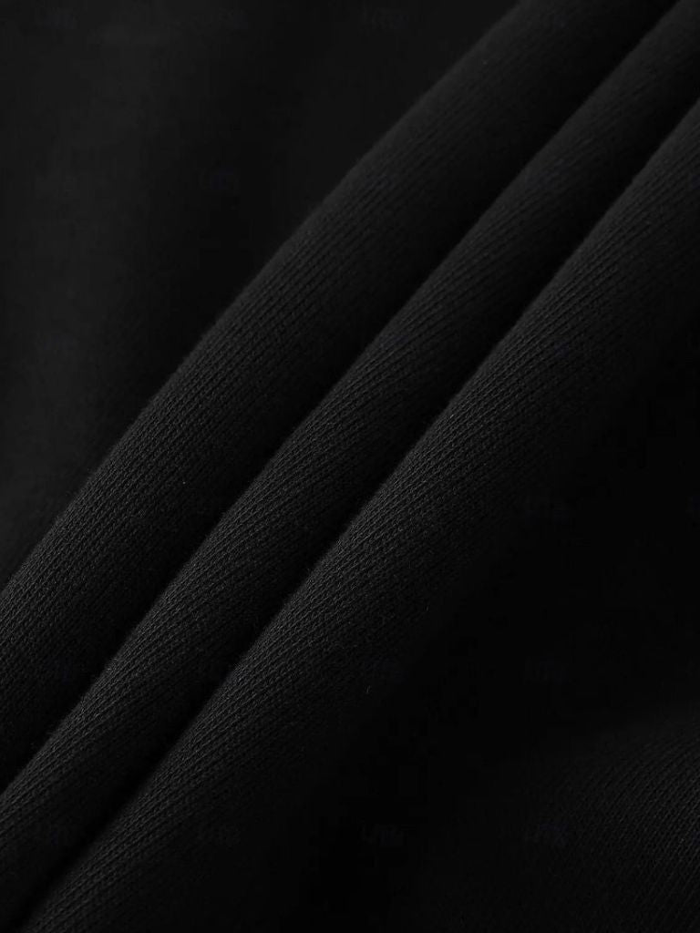 Cedric | Zip Black Lapel Sports Hoodie Sweatshirt