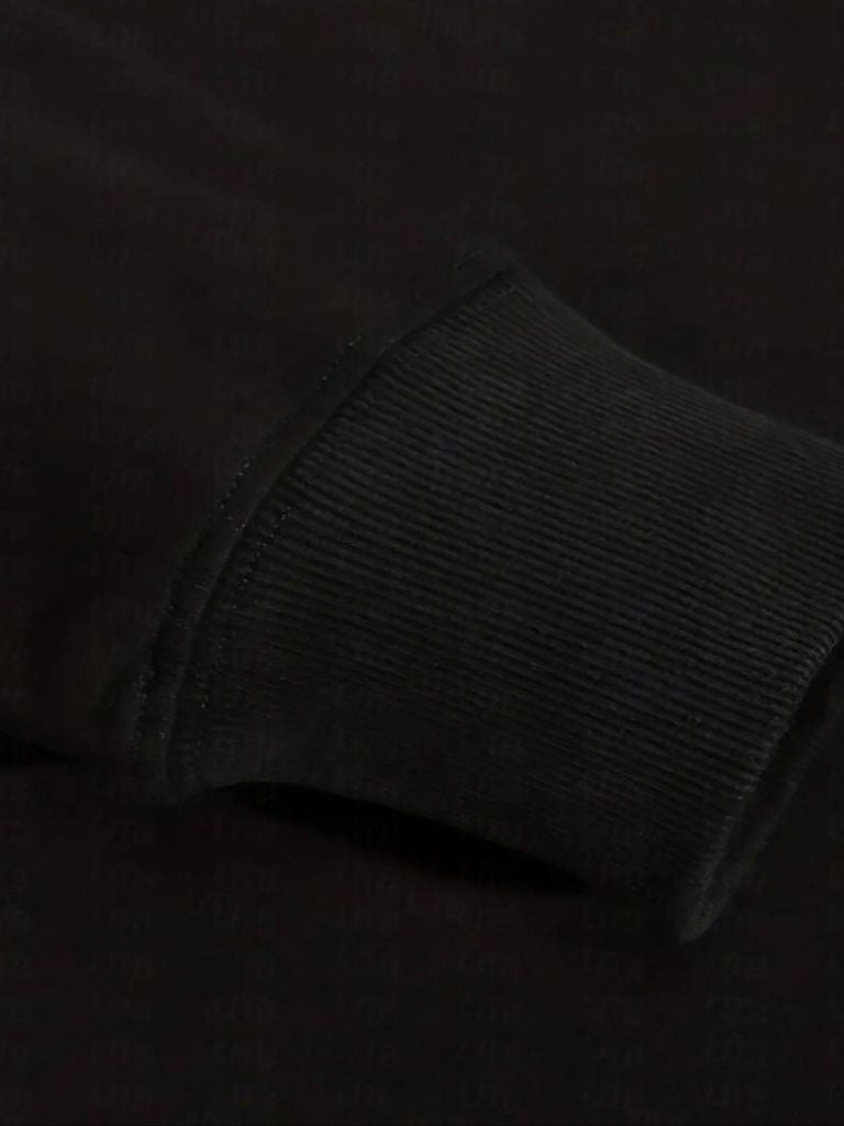 Cedric | Zip Black Lapel Sports Hoodie Sweatshirt